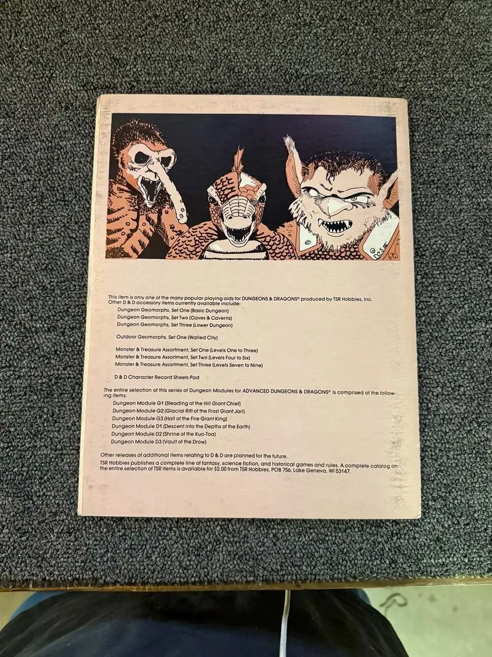 Advanced Dungeons & Dragons Dungeon Module D1 Descent Into the Depths of the Ear